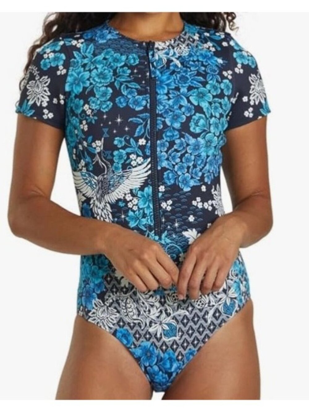 Johnny Was Swimsuit Womens Sz S Phoenix Neoprene One-Piece Surf Nwt $298 - Picture 3 of 11